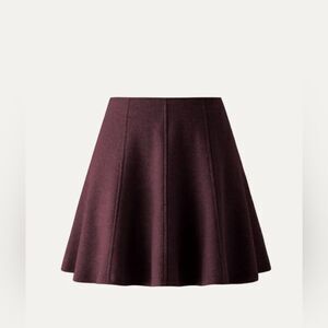 NWT OGL CashSoft High Waisted Flare Hem Mini Skirt - Plum Berry Size S